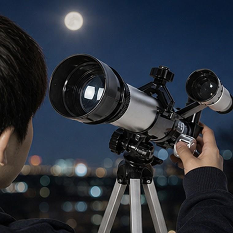 고배율 굴절식 천체망원경 60배율 50MM 다중코팅 삼각대 포함