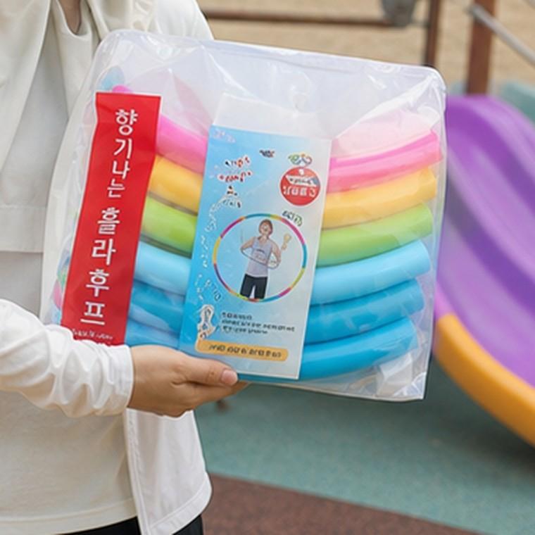 향기나는 분리형 칼라 7P 어린이용 PE 훌라후프 유치원 체육놀이