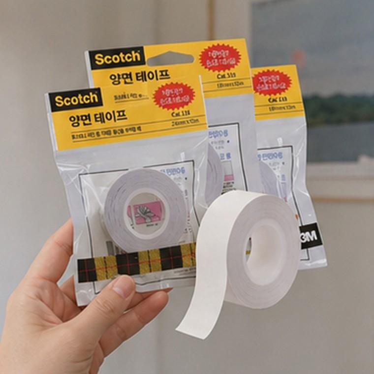 종이 양면테이프 18mm x 10M 포스터 사진 부착용