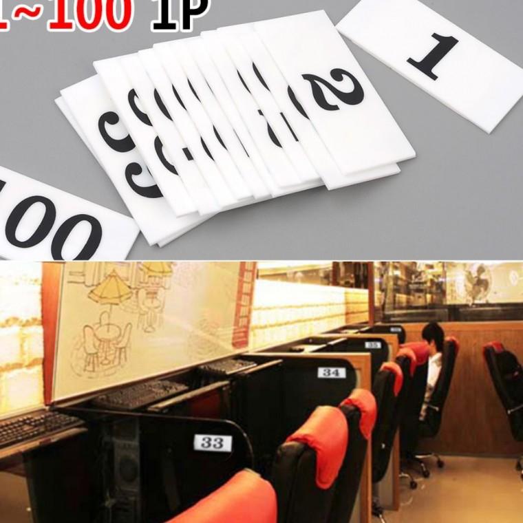 번호실판 번호판 투명 가로형 층별 표시 100번 호실 1번부터 선택 직사각