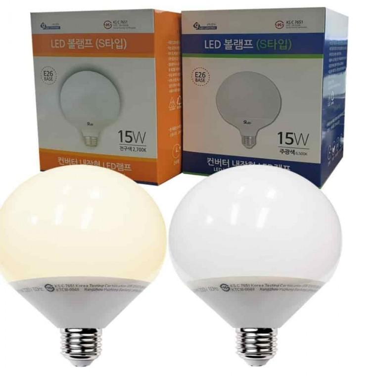 LED램프 15W 가정용조명 화장대전구 LED볼전구 눈편한조명