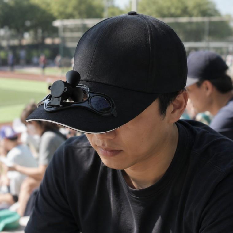 태양광 선풍기 모자 야외활동 바람이 솔솔 두 손 자유 속건 여름