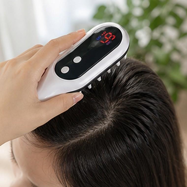 두피 진동 마사지빗 LED 디스플레이 휴대형 홈케어 6600rpm