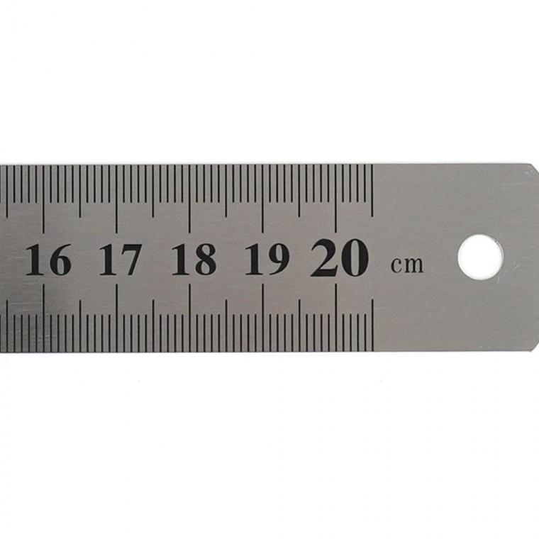 20cm 금속 자 제도 공작 밀리 양면 내구성 스틸 길이 휴대 측정 설계 제도자