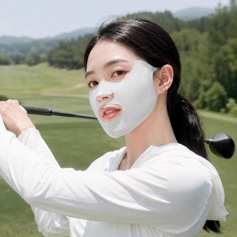 UV차단 오픈형 여성 페이스커버 골프 러닝 여름 햇빛가리개 얼굴커버