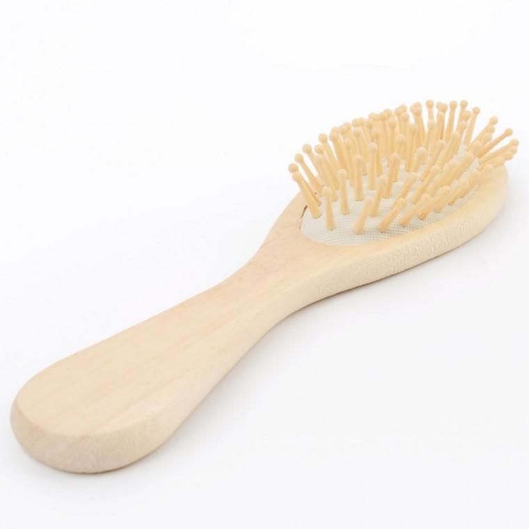 원목 헤어 브러쉬 나무 빗 정전기 마사지 두피 엉킴방지 손잡이 브러시