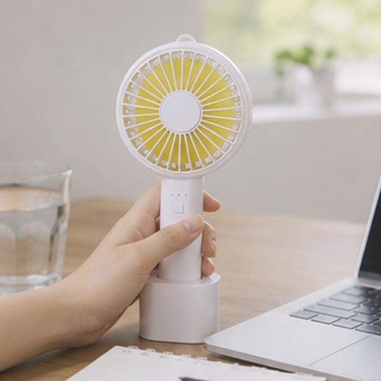 USB선풍기 미니핸디선풍기 3단풍속 터치식 1200mAh 거치형