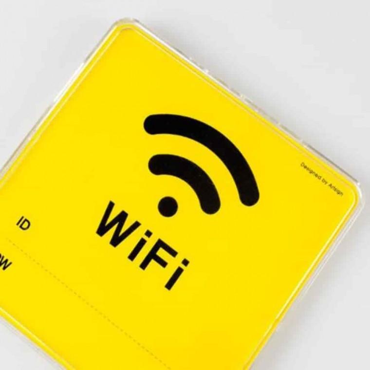 와이파이 안내판 정사각 아크릴안내판 WIFI비밀번호 도서관안내판 식당소품