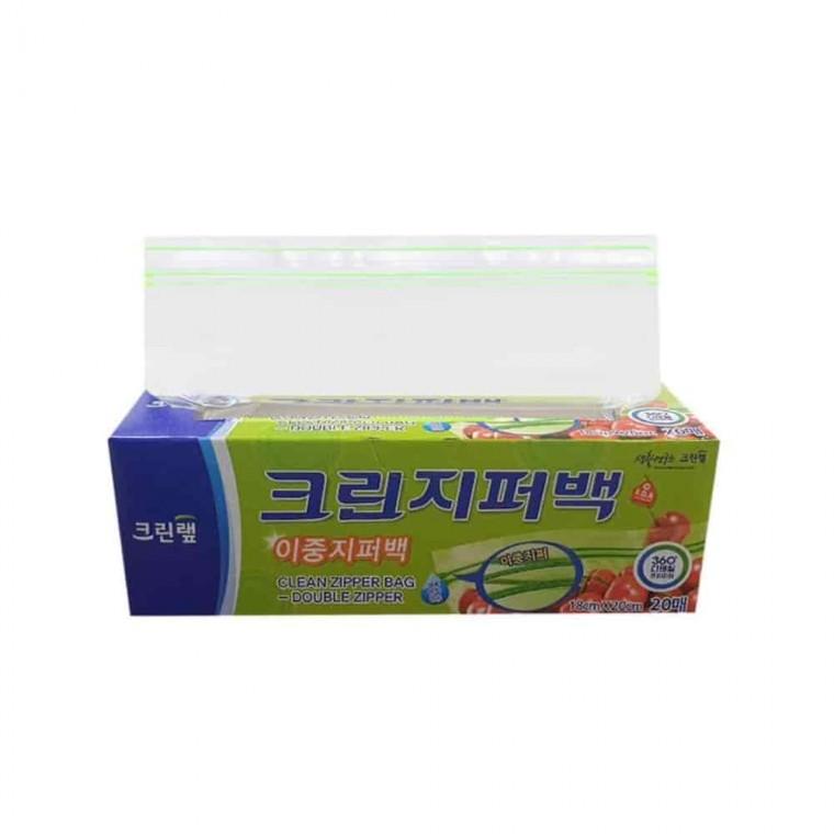 지퍼백 20매 18x20cm 비닐지퍼백 지퍼봉투 위생봉지 위생비닐봉투