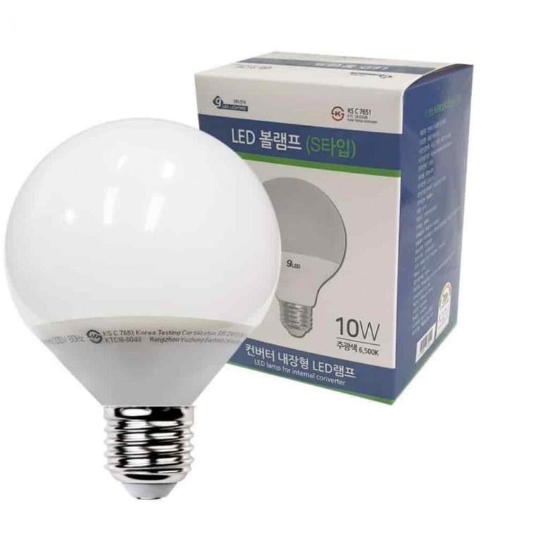 LED전구 볼램프 S 10W 주광 LED볼램프 램프전구 LED램프 전구설치