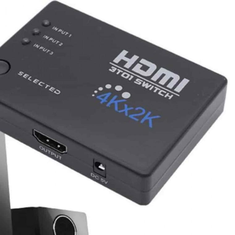 HDMI 선택기 3대1 리모컨 UHD 모니터전환기 HDMI스위처 영상분배기 모니터선택기