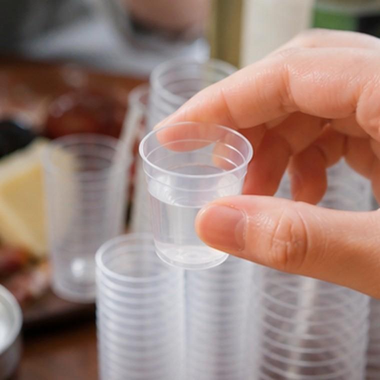 투명 다회용 PP 소주컵 65ml 25개입 세척 후 재사용 가능