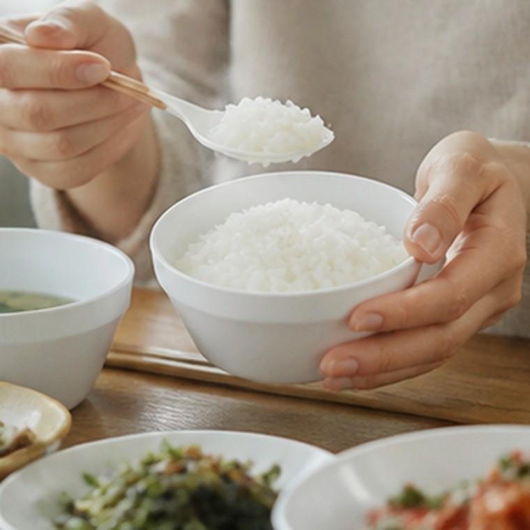 다회용 폴리프로필렌 위생용기 원형 화이트 밥그릇 소형 1호 10개입
