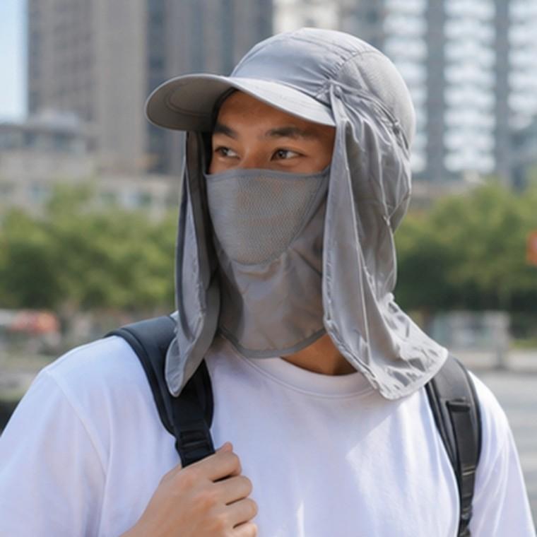 3 in 1 탈부착 자외선차단 메쉬 햇빛가리개 캡모자 마스크 넥커버