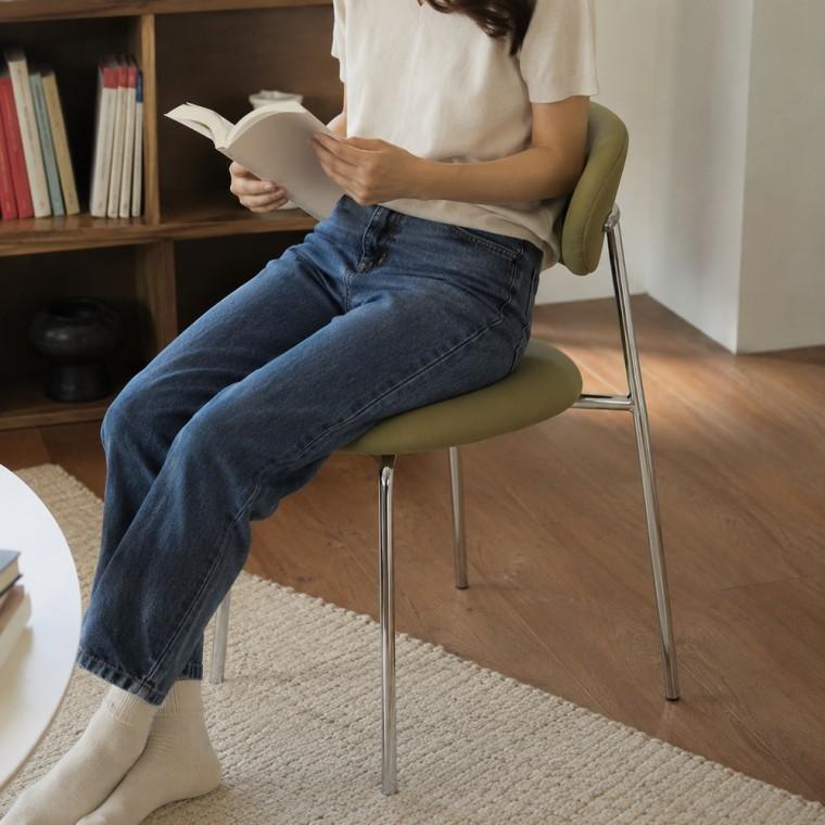 업소용 스틸 프레임 PU 의자 스펀지 등받이 단품형