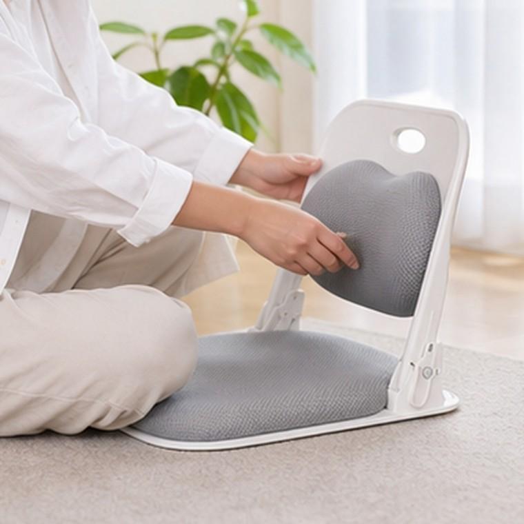 접이식 메쉬 좌식 의자 바닥 사용 등받이형 470mm 480mm 360mm