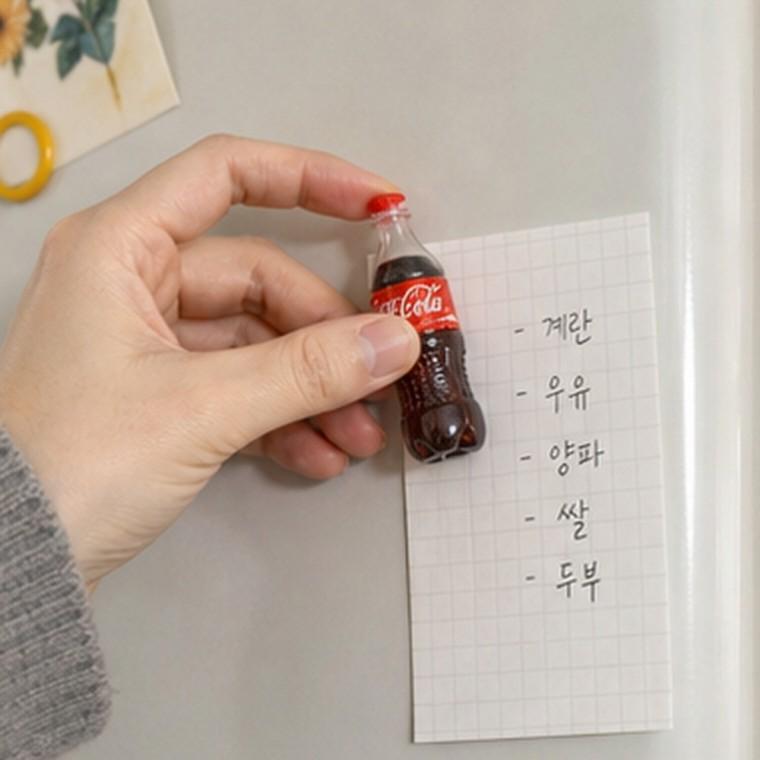미니 음료병 모양 냉장고 자석 메모 부착 인테리어 소품