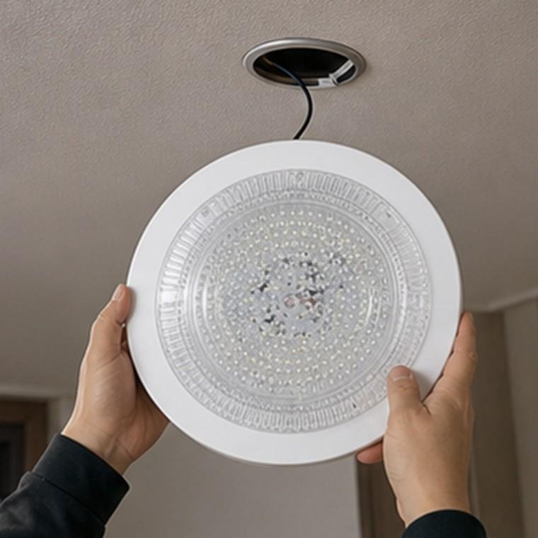 LED 원형 직부등 주광색 15W 6500K 국산 천장등 현관 복도