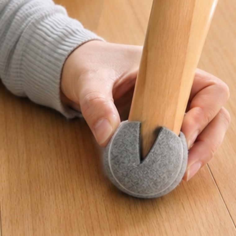 테니스공형 의자발커버 소음방지 스크래치방지 십자컷팅 지름 약 6cm