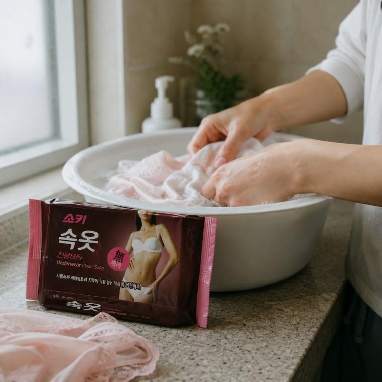 속옷전용 저자극 무형광 식물성 유지 세탁 비누 150g 민감한 피부용