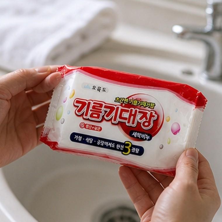 빨래비누 식물성유지 기름때 제거 세탁용 빨래 세탁 3개입