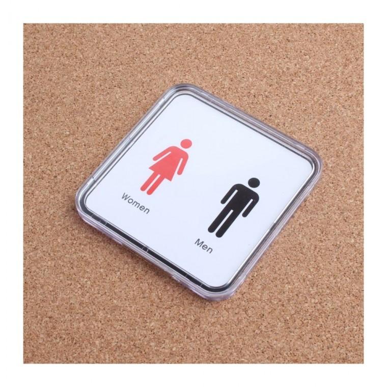 사각 미니 남녀화장실 매장 벽 안내판 표시판 부착 카페 표지 출입문