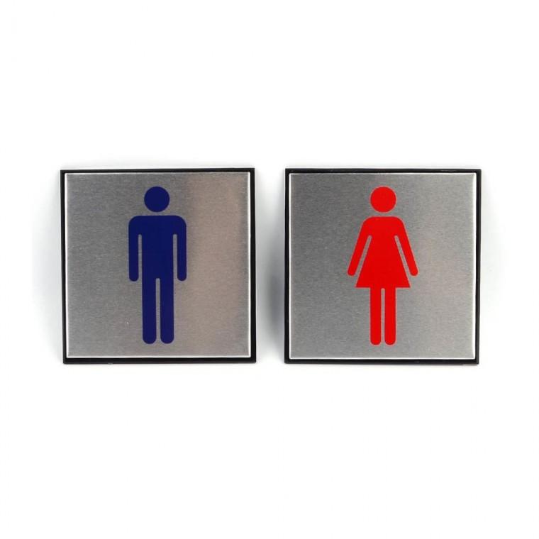 화장실 남녀 표지판 사인 문패 사각 안내판 화장실문 도어플레이트 알루미늄 부착