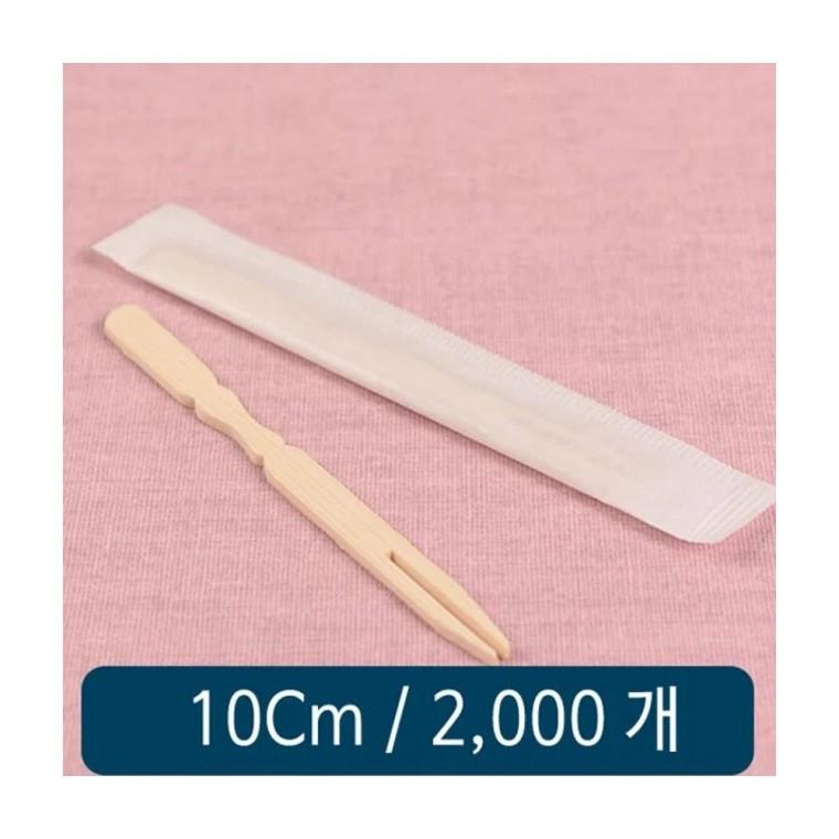 루미나D 포크 대나무 10cm 2000개 무지 개별포장 주방용 조리용