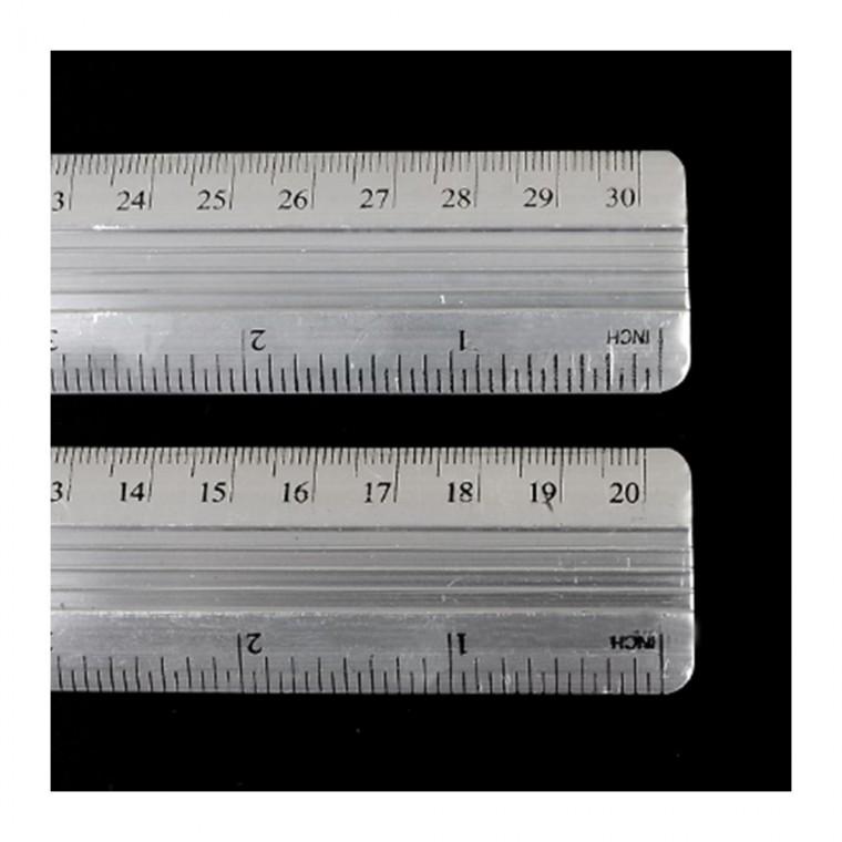 알루미늄 직자 20cm 문구 사무 철자 제도 눈금 30cm 학교 측정 스틸자