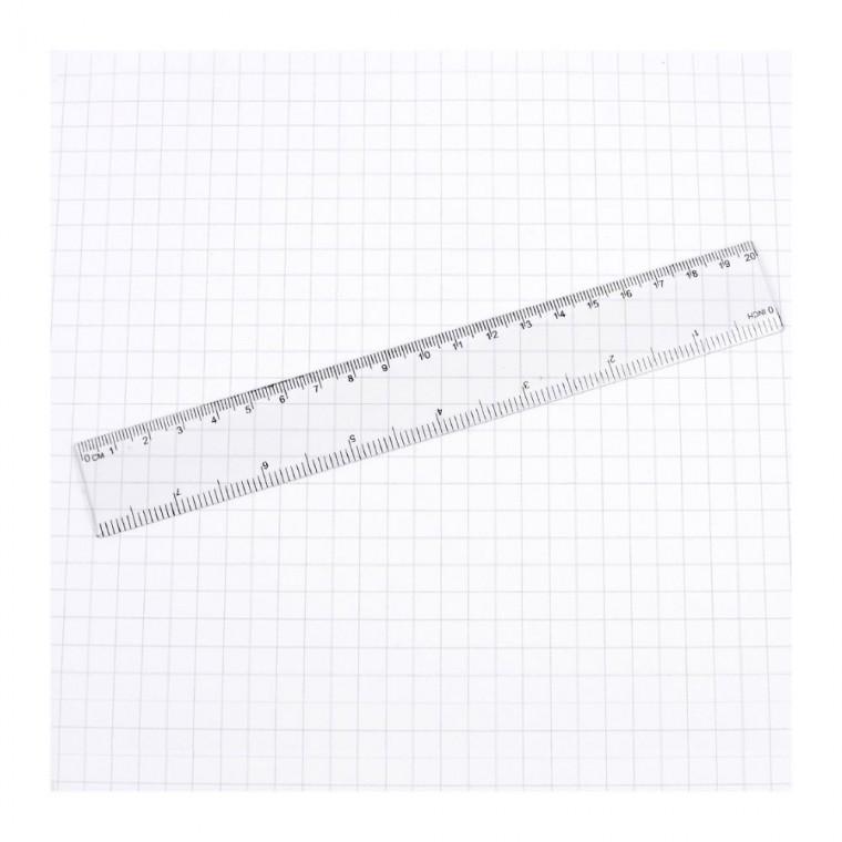 20cm 플라스틱자 학생 투명 사무 필기 학교 직선자 눈금 공부 측정 문구