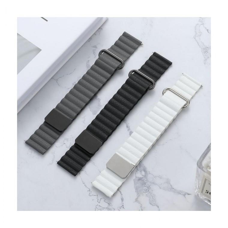 루미나D 스트랩 41mm 갤럭시워치3 반버튼 마그네틱 가죽밴드 전자기기 연결용 휴대 사무실
