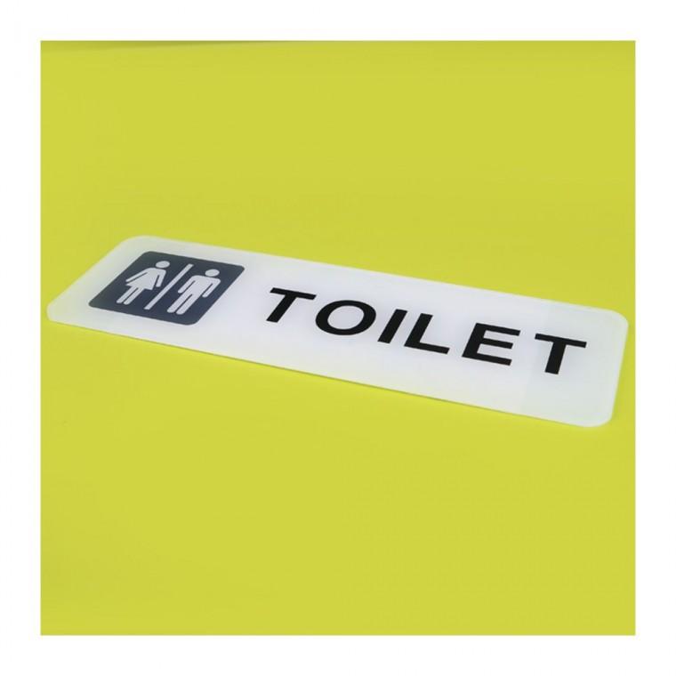 화장실 표지판 가로형 TOILET 욕실 부착식 사인 아크릴 안내판