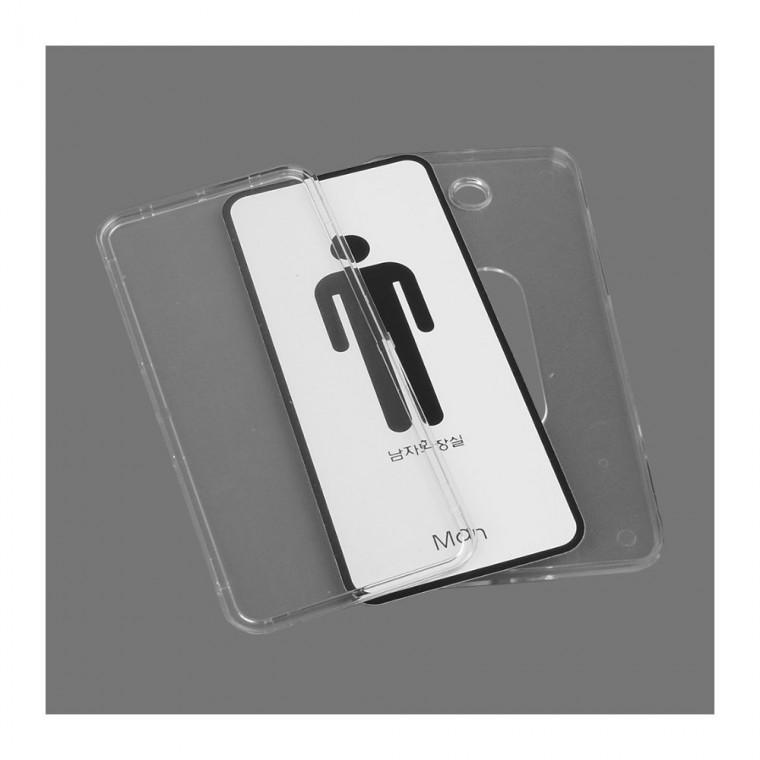 세로 화장실 사인 표시판 표지 문패 부착식 안내 업소 심플