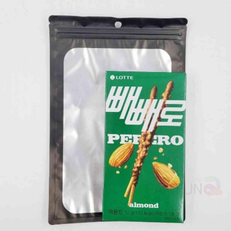 블랙 반투명 포장지퍼백 16x24 지퍼락지퍼백 투명지퍼백 스탠드지퍼백 쿠키포장 지퍼비닐