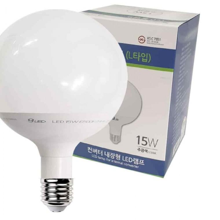 LED전구 볼램프 L 15W 주광 인테리어볼전구 전구조명 조명전구 LED볼램프