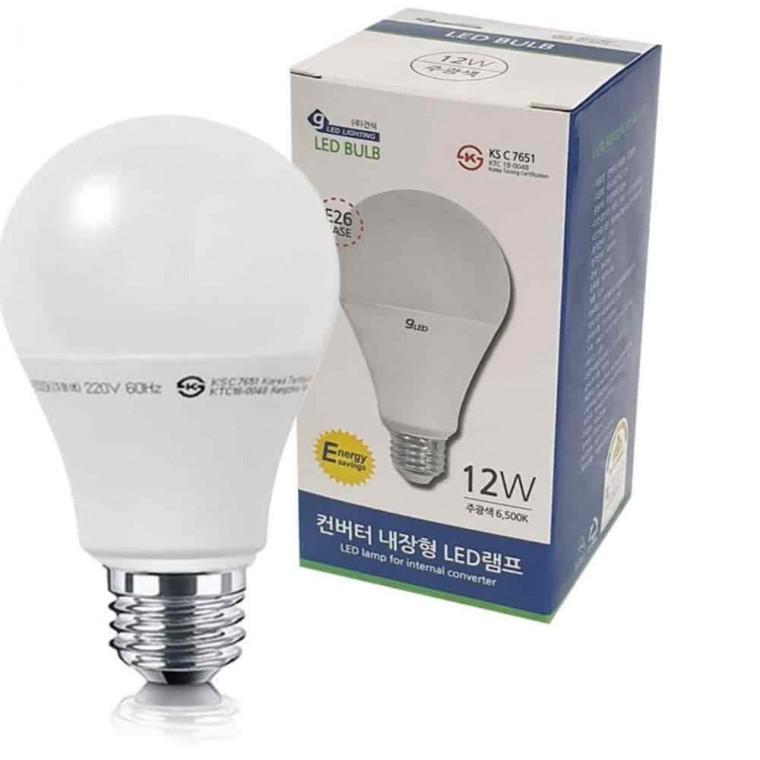 LED전구 12W 주광 컨버터형 LED다마 화장실조명교체 LED볼램프 LED볼조명