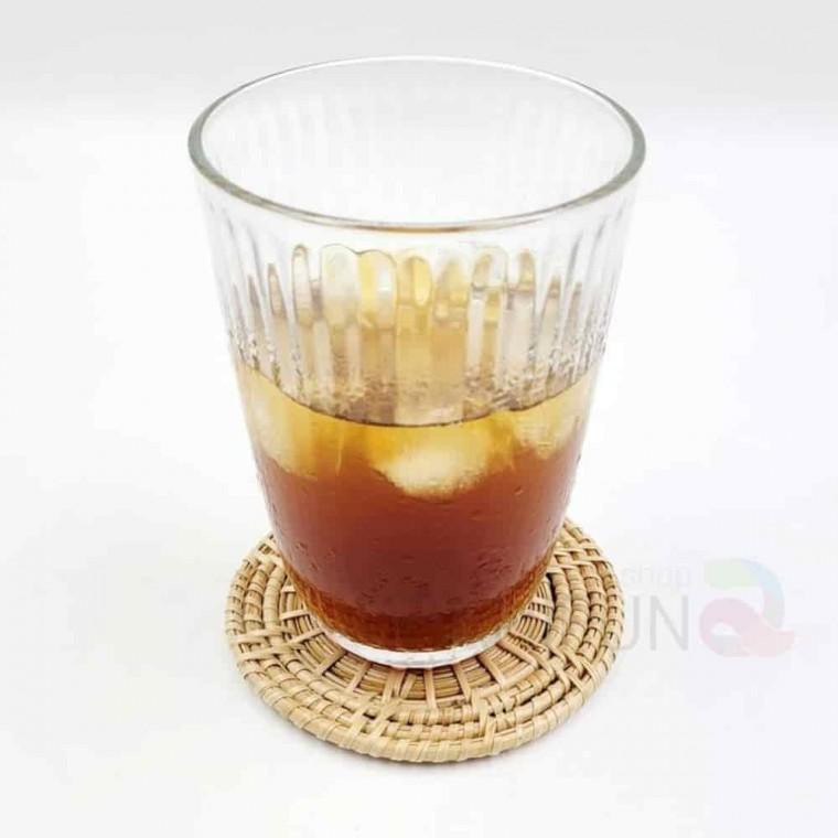 라탄 원형 컵코스터 커피코스터 맥주코스터 원형코스터 꽃받침 예쁜티코스터