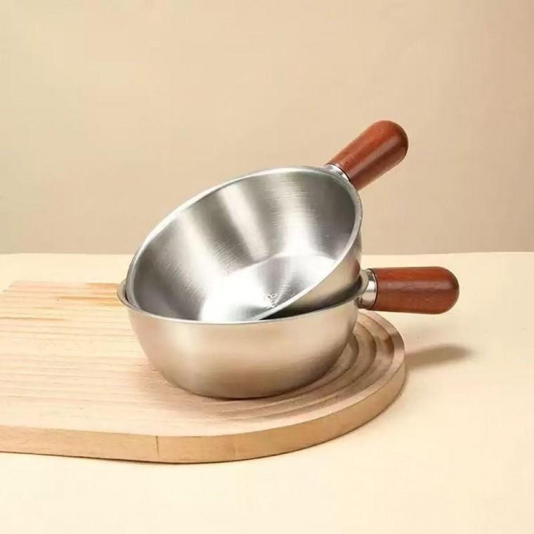 EAS 호두나무 손잡이 캠핑 시에라 컵 소스 냄비 EAS-1009592
