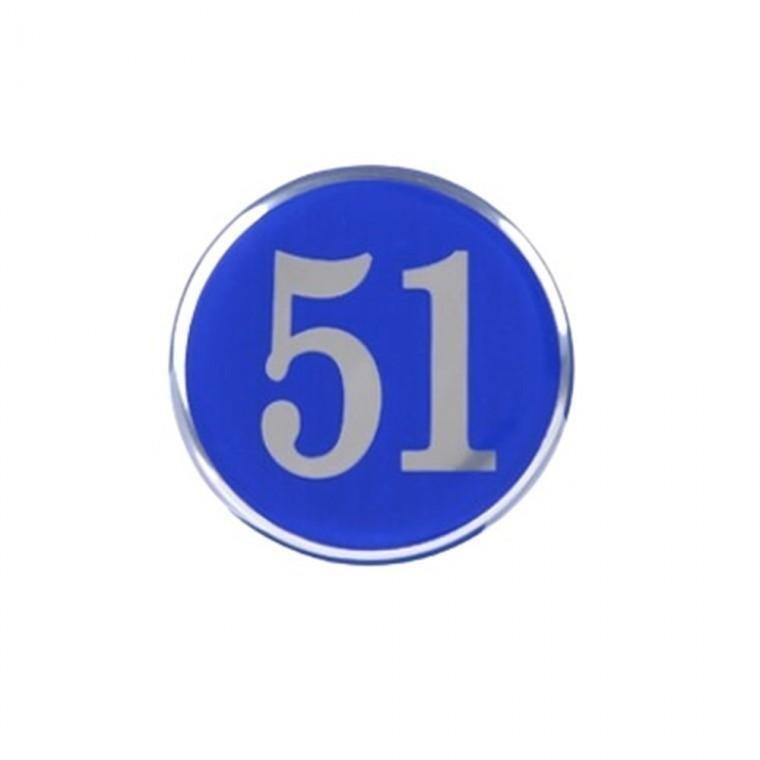 (48mm) 51-100 블루 원형 숫자번호판 사물함 목욕탕