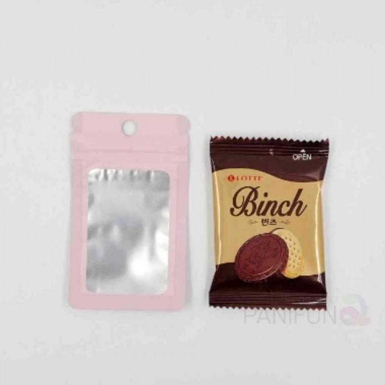 핑크 반투명 포장지퍼백 6x10 비닐백 디저트포장 지퍼백포장 사탕포장 과자지퍼백