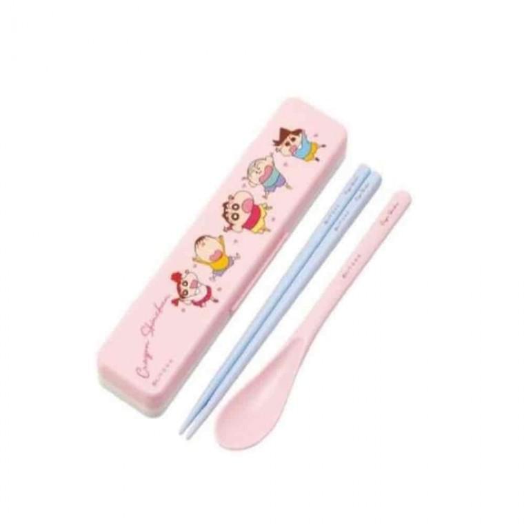 휴대용식기 무소음수저 젓가락세트 도시락수저 짱구 수저세트 18cm
