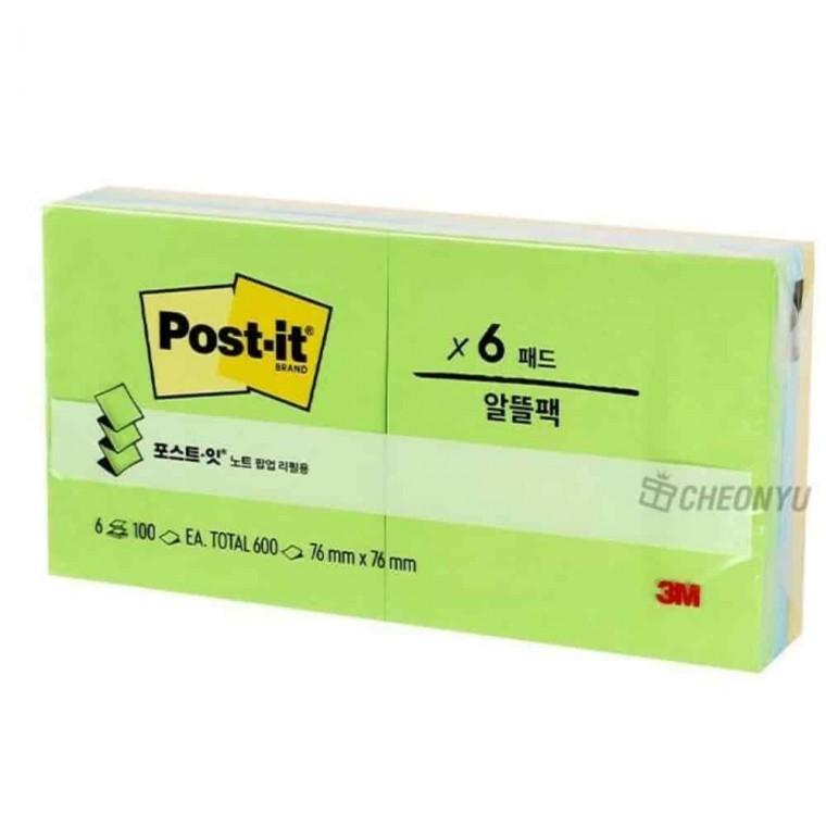 필기종이 접착메모지 미니메모장 접착식메모지 포스트잇 팝업리필 76x76