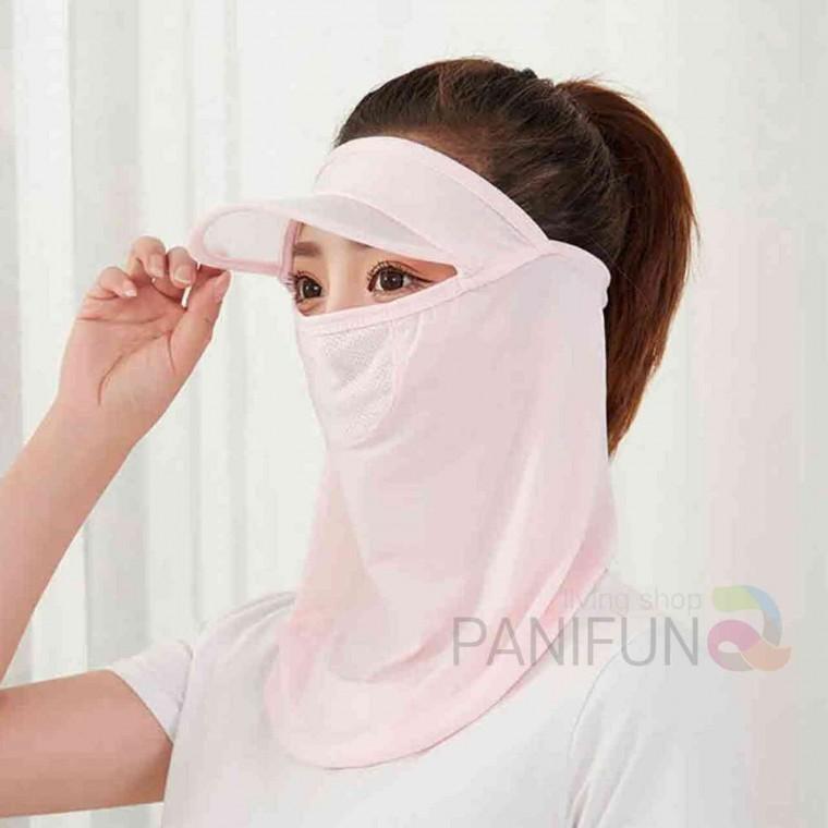 레쉬가드 마스크 핑크 골프냉감마스크 햇빛가리개마스크 자외선차단마스크 안면마스크 햇빛차단마스크