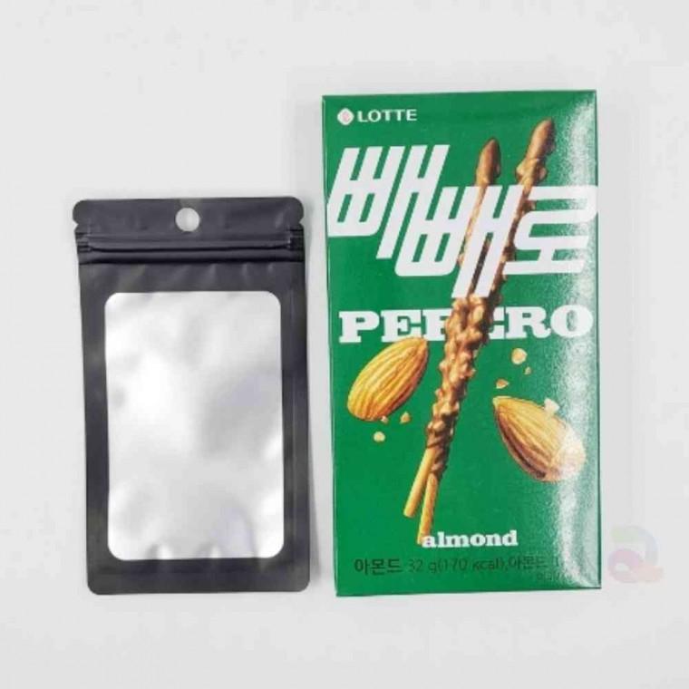 블랙 반투명 포장지퍼백 8x14 지퍼봉투 목걸이포장 반지지퍼백 지퍼포장지 반지포장