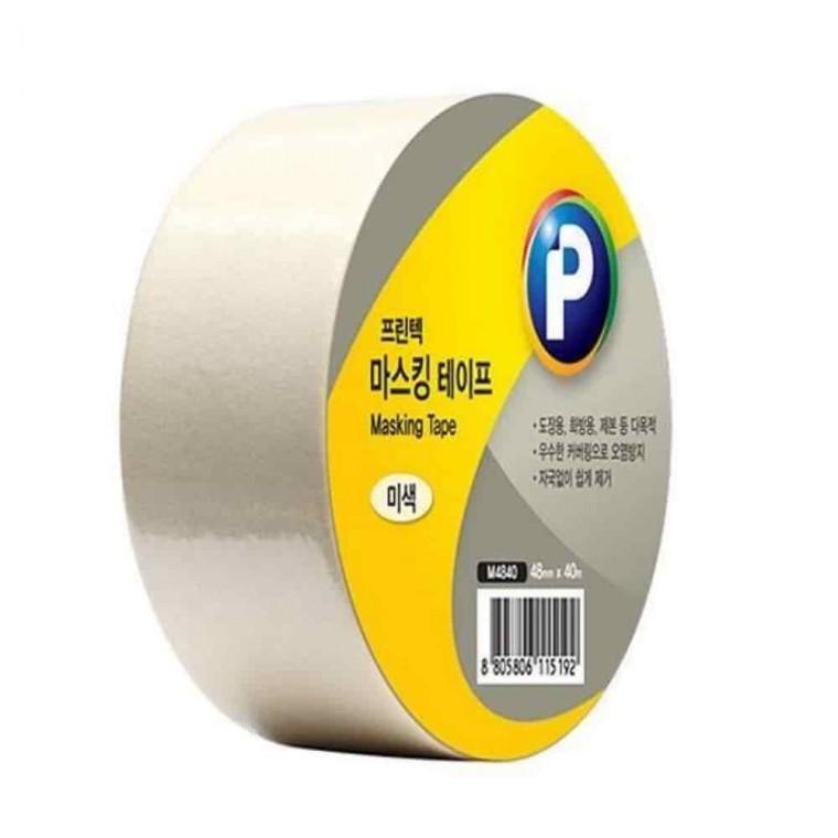 면테이프 다용도테이프 띠테이프 바닥테이프마킹기 마스킹테이프 미색 48mm