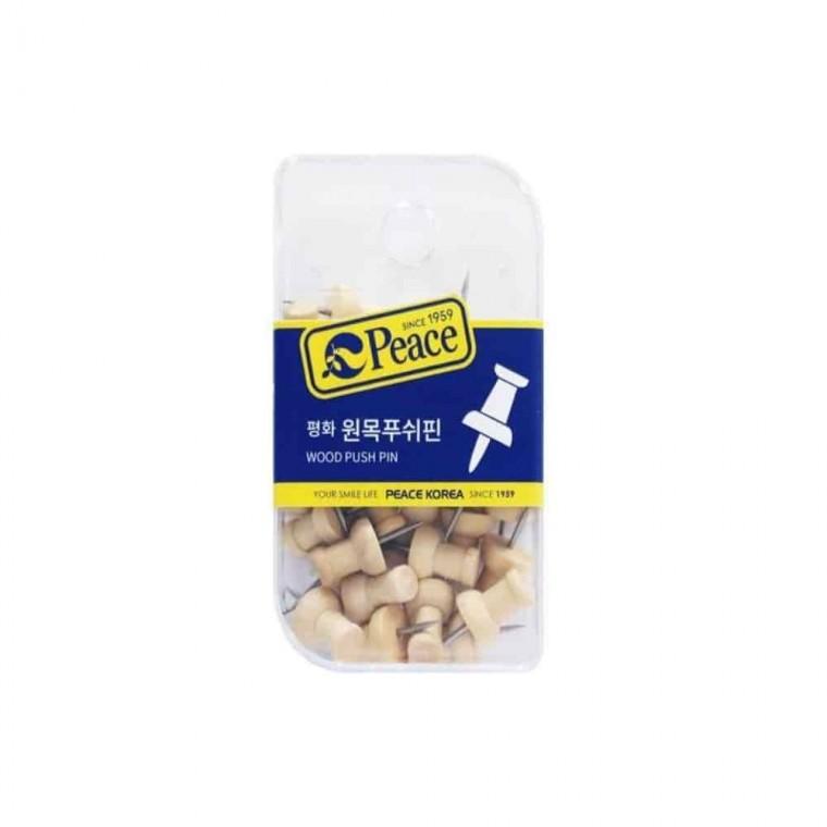 압침 게시판꾸미기 부착용꽂이 종이고정 원목푸쉬핀