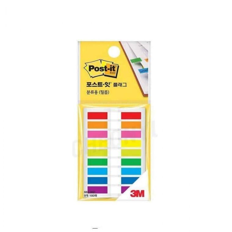 필름인덱스 학습용품 인덱스스티커 바인더정리 포스트잇 분류용 필름 9색
