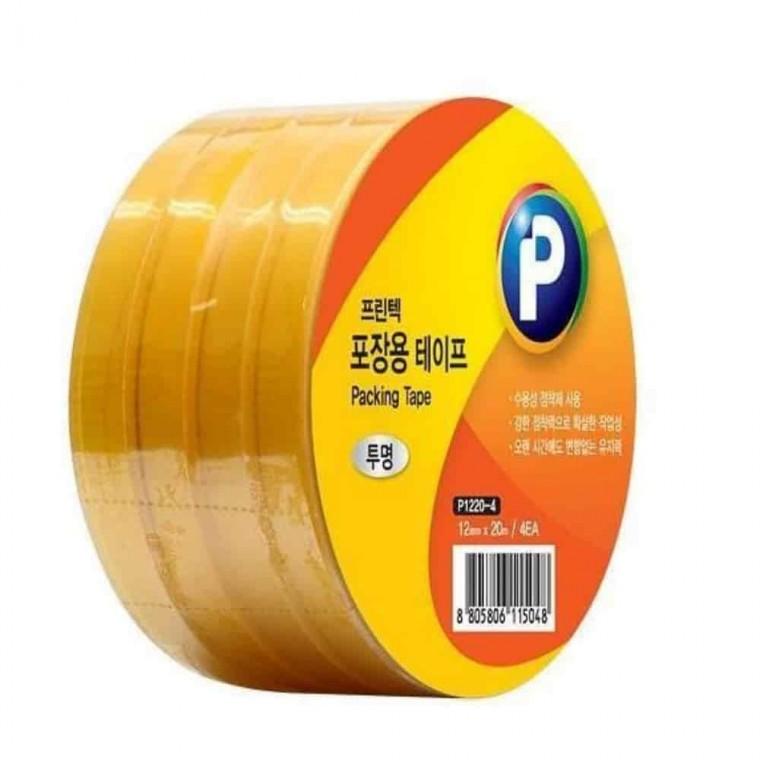 투명테이프 포장테이프 문구용테이프 다용도테이프 투명 포장용테이프 12mm 4개