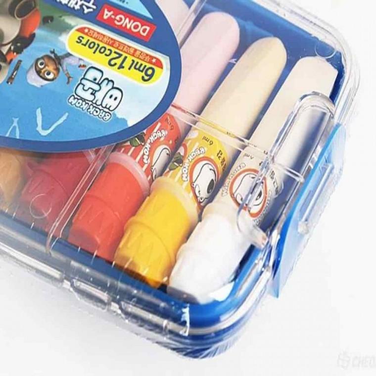 그림물감 미술학원물감 꽃그림그리기 수채화그림 수채화물감 6ml 12색 케이스