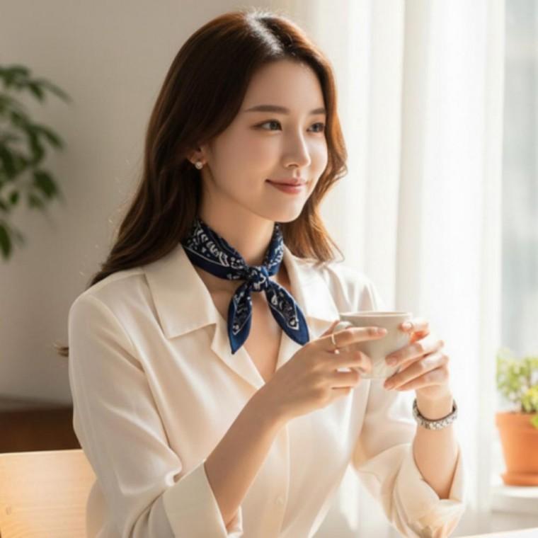 여성 두건 머플러 패션 반다나 멀티 스카프 손수건